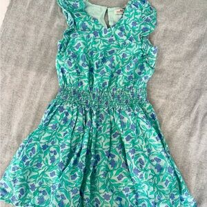 Vineyard Vines Kids Dress in Green and Blue Floral- Perfect condition